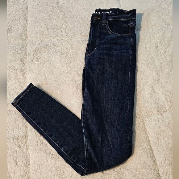 American Eagle Next Level stretch Blue Skinny, Super Hi-Rise Jegging Size 2 - Picture 7 of 8